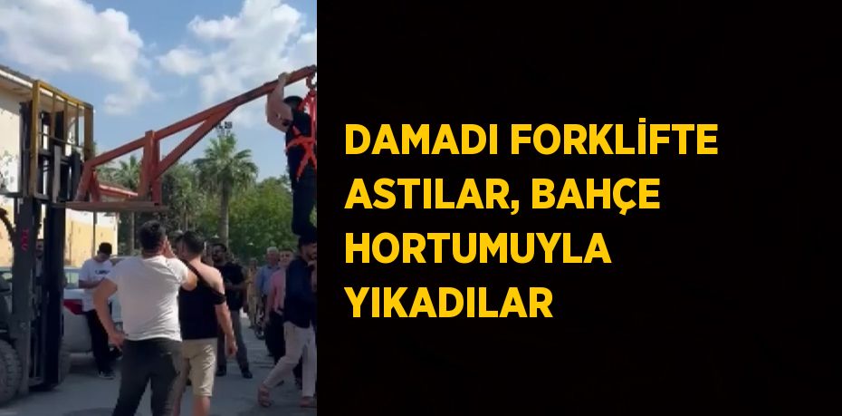 DAMADI FORKLİFTE ASTILAR, BAHÇE HORTUMUYLA YIKADILAR