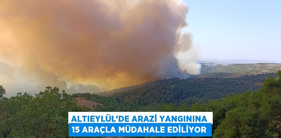 Altıeylül’de Arazi Yangınına 15 Araçla Müdahale Ediliyor