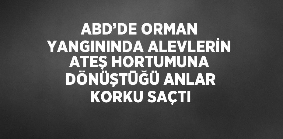ABD’DE ORMAN YANGININDA ALEVLERİN ATEŞ HORTUMUNA DÖNÜŞTÜĞÜ ANLAR KORKU SAÇTI
