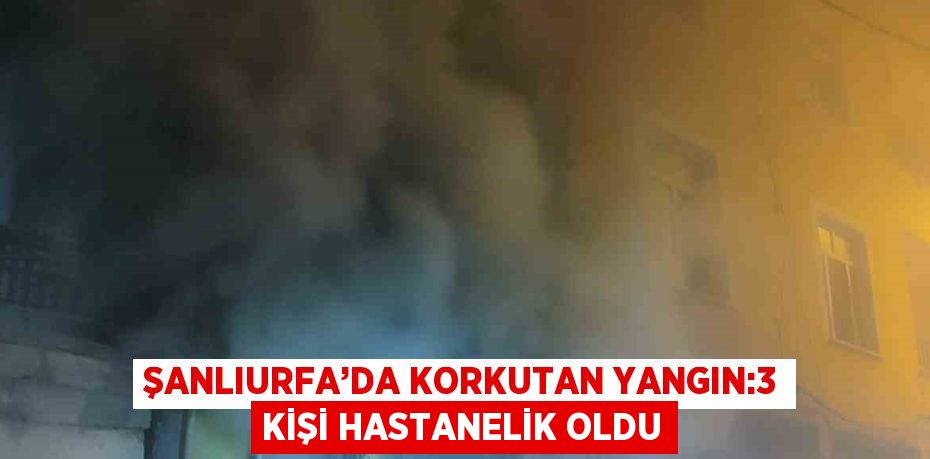 ŞANLIURFA’DA KORKUTAN YANGIN:3 KİŞİ HASTANELİK OLDU