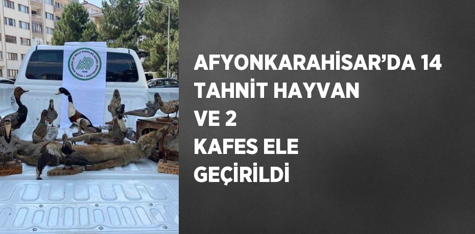 AFYONKARAHİSAR’DA 14 TAHNİT HAYVAN VE 2 KAFES ELE GEÇİRİLDİ