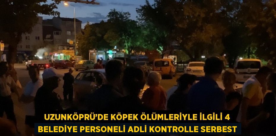 UZUNKÖPRÜ’DE KÖPEK ÖLÜMLERİYLE İLGİLİ 4 BELEDİYE PERSONELİ ADLİ KONTROLLE SERBEST