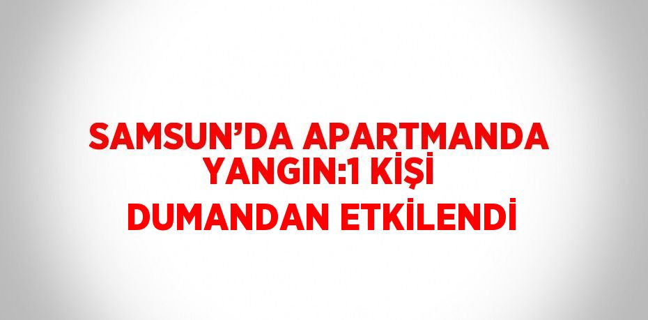 SAMSUN’DA APARTMANDA YANGIN:1 KİŞİ DUMANDAN ETKİLENDİ