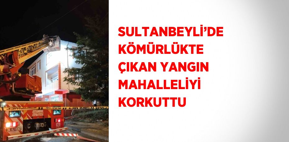 SULTANBEYLİ’DE KÖMÜRLÜKTE ÇIKAN YANGIN MAHALLELİYİ KORKUTTU