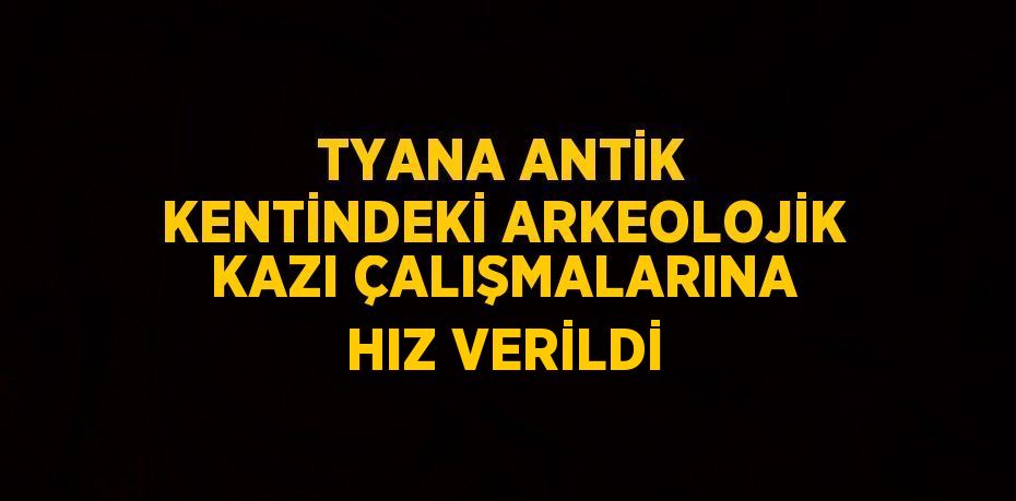 TYANA ANTİK KENTİNDEKİ ARKEOLOJİK KAZI ÇALIŞMALARINA HIZ VERİLDİ