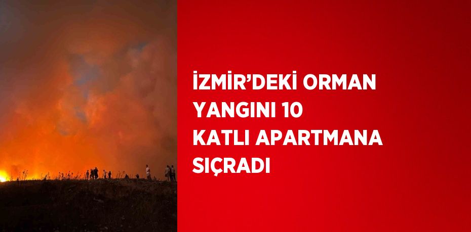 İZMİR’DEKİ ORMAN YANGINI 10 KATLI APARTMANA SIÇRADI