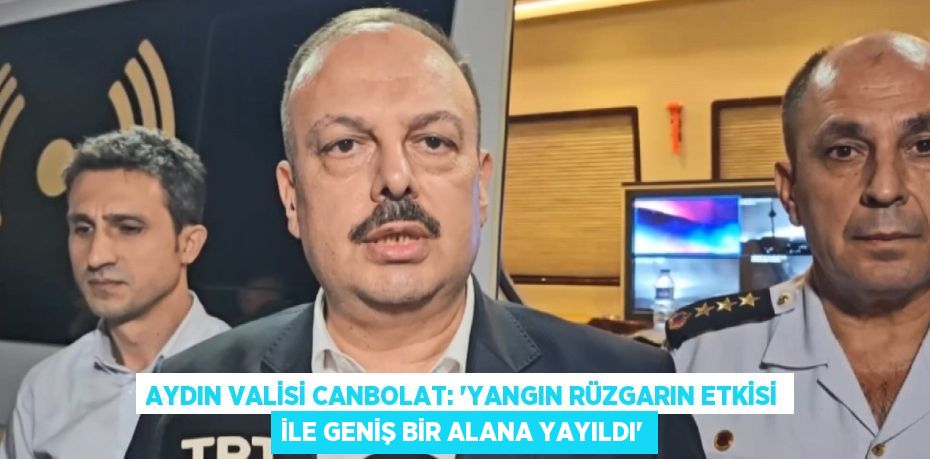 AYDIN VALİSİ CANBOLAT: 'YANGIN RÜZGARIN ETKİSİ İLE GENİŞ BİR ALANA YAYILDI'