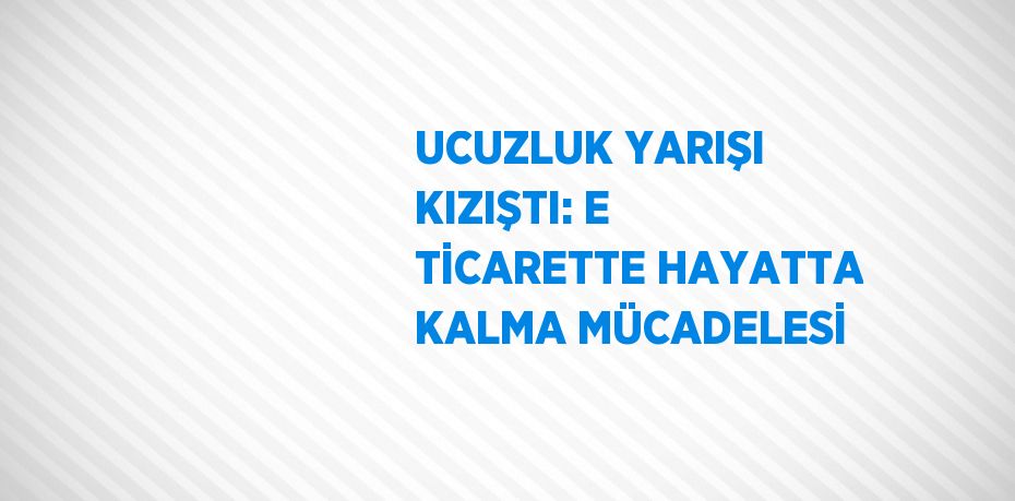 UCUZLUK YARIŞI KIZIŞTI: E TİCARETTE HAYATTA KALMA MÜCADELESİ
