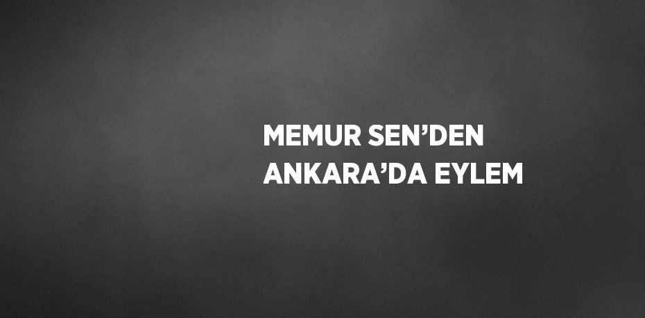 MEMUR SEN’DEN ANKARA’DA EYLEM