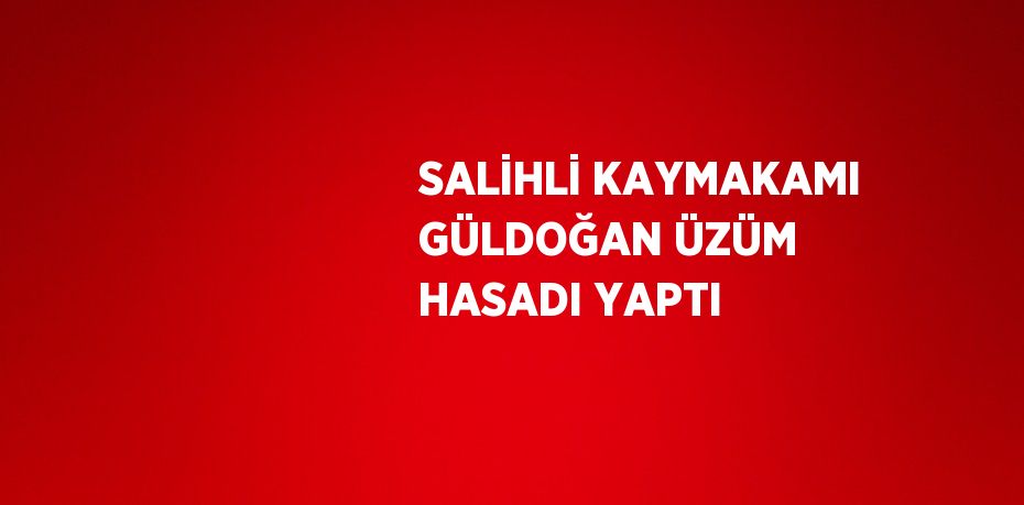 SALİHLİ KAYMAKAMI GÜLDOĞAN ÜZÜM HASADI YAPTI