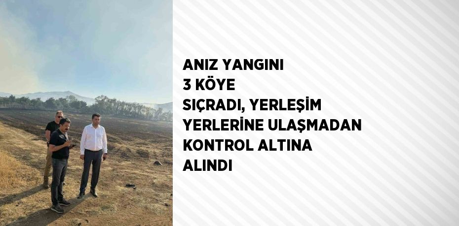 ANIZ YANGINI 3 KÖYE SIÇRADI, YERLEŞİM YERLERİNE ULAŞMADAN KONTROL ALTINA ALINDI