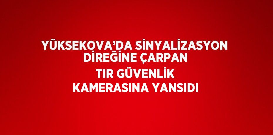 YÜKSEKOVA’DA SİNYALİZASYON DİREĞİNE ÇARPAN TIR GÜVENLİK KAMERASINA YANSIDI