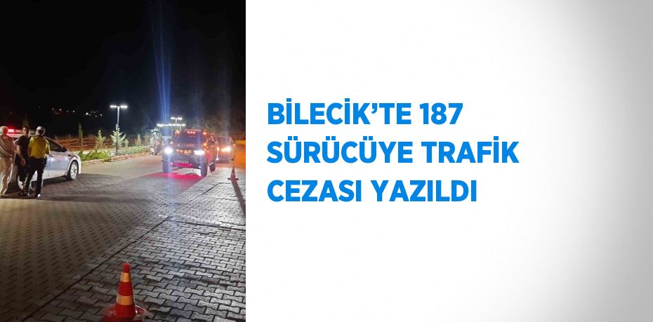 BİLECİK’TE 187 SÜRÜCÜYE TRAFİK CEZASI YAZILDI