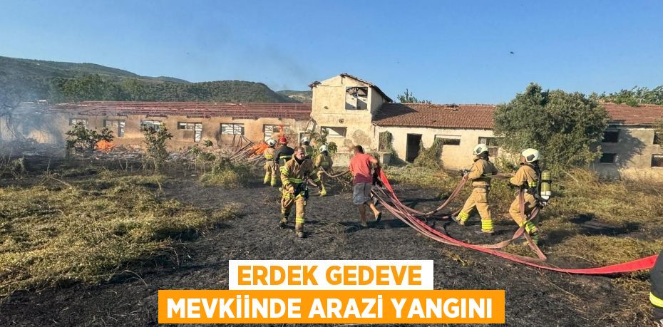 ERDEK GEDEVE MEVKİİNDE ARAZİ YANGINI