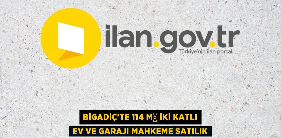 Bigadiç'te 114 m² iki katlı ev ve garajı mahkeme satılık