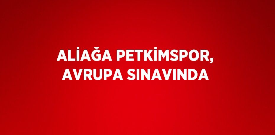 ALİAĞA PETKİMSPOR, AVRUPA SINAVINDA