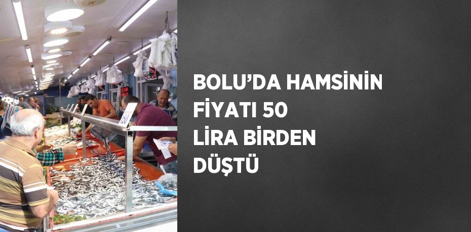 BOLU’DA HAMSİNİN FİYATI 50 LİRA BİRDEN DÜŞTÜ