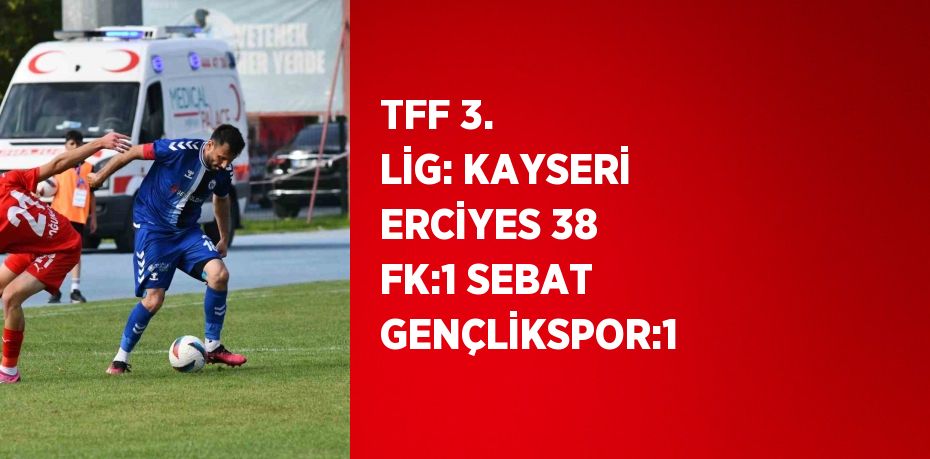 TFF 3. LİG: KAYSERİ ERCİYES 38 FK:1 SEBAT GENÇLİKSPOR:1