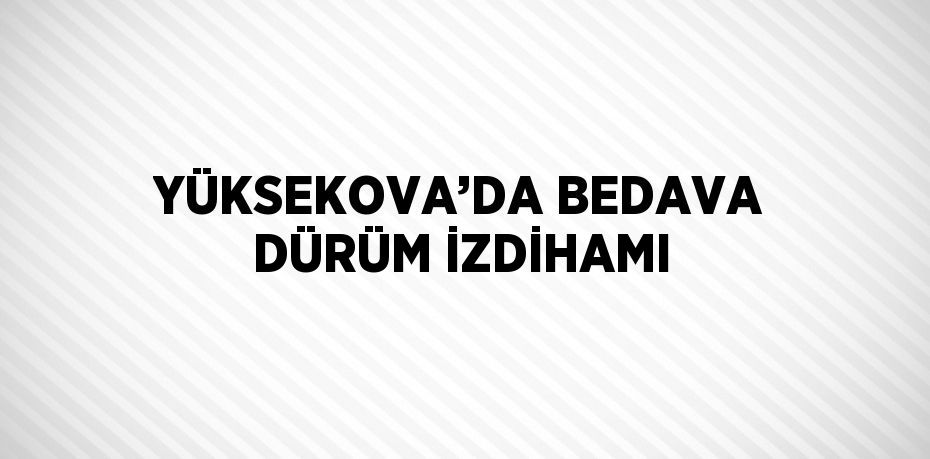 YÜKSEKOVA’DA BEDAVA DÜRÜM İZDİHAMI