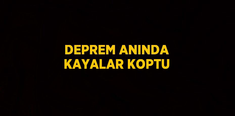 DEPREM ANINDA KAYALAR KOPTU