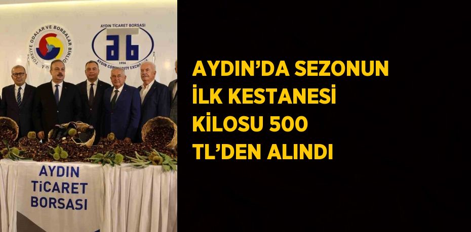 AYDIN’DA SEZONUN İLK KESTANESİ KİLOSU 500 TL’DEN ALINDI