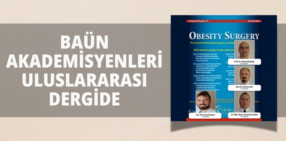 BAÜN AKADEMİSYENLERİ ULUSLARARASI DERGİDE