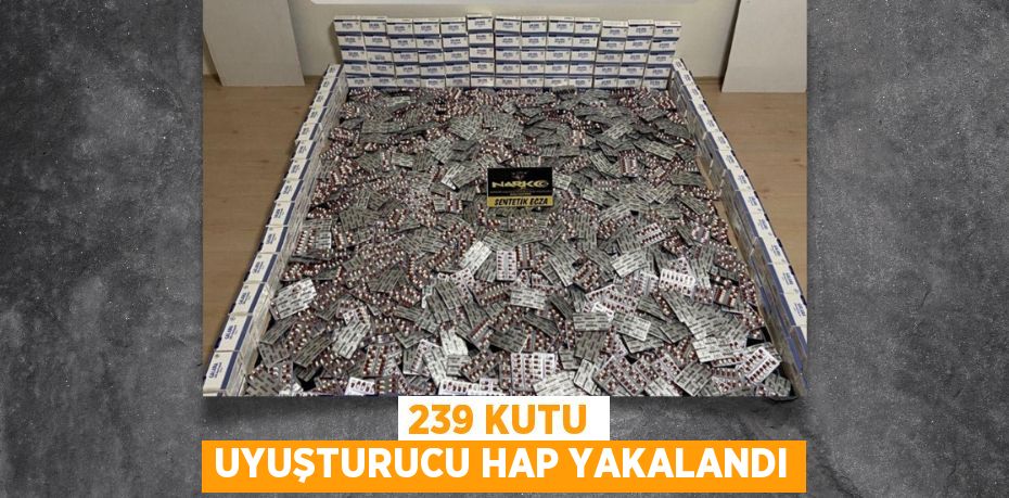 239 KUTU UYUŞTURUCU HAP YAKALANDI