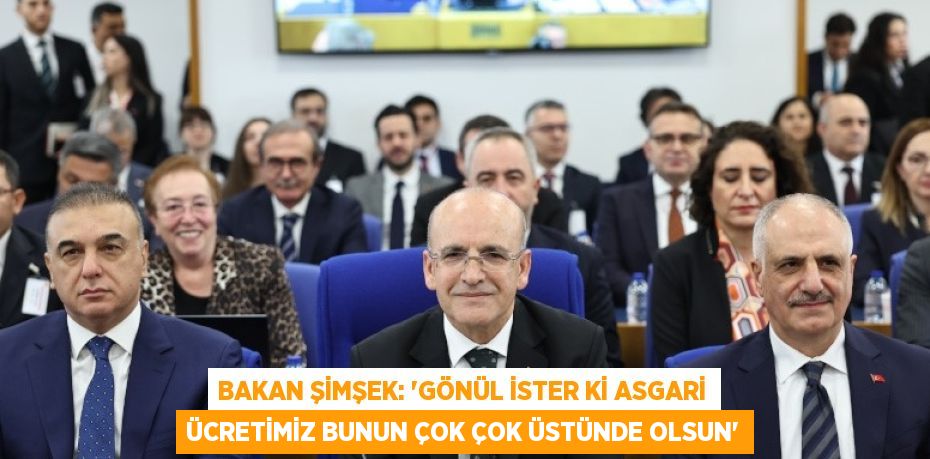 BAKAN ŞİMŞEK: 'GÖNÜL İSTER Kİ ASGARİ ÜCRETİMİZ BUNUN ÇOK ÇOK ÜSTÜNDE OLSUN'