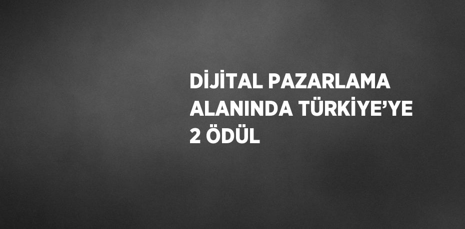 DİJİTAL PAZARLAMA ALANINDA TÜRKİYE’YE 2 ÖDÜL