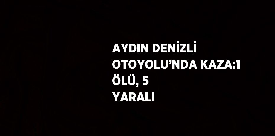 AYDIN DENİZLİ OTOYOLU’NDA KAZA:1 ÖLÜ, 5 YARALI