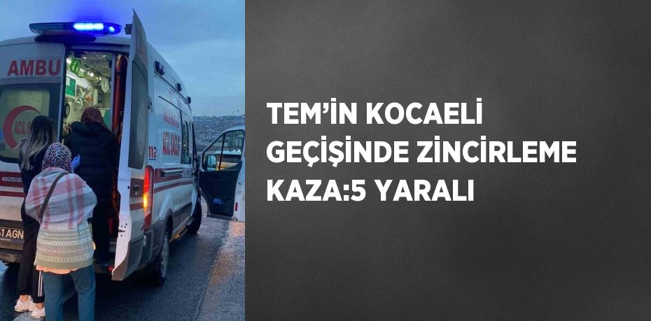 TEM’İN KOCAELİ GEÇİŞİNDE ZİNCİRLEME KAZA:5 YARALI