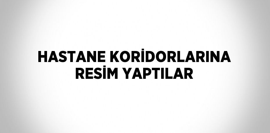 HASTANE KORİDORLARINA RESİM YAPTILAR