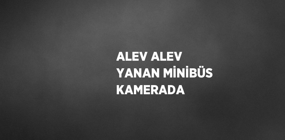 ALEV ALEV YANAN MİNİBÜS KAMERADA