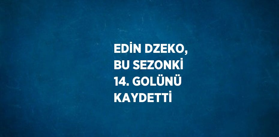 EDİN DZEKO, BU SEZONKİ 14. GOLÜNÜ KAYDETTİ