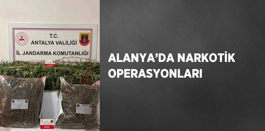 ALANYA’DA NARKOTİK OPERASYONLARI