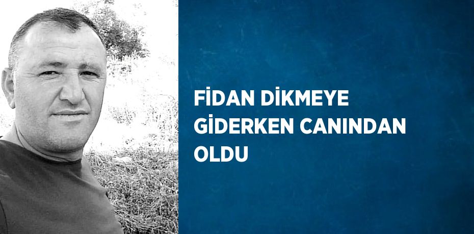 FİDAN DİKMEYE GİDERKEN CANINDAN OLDU