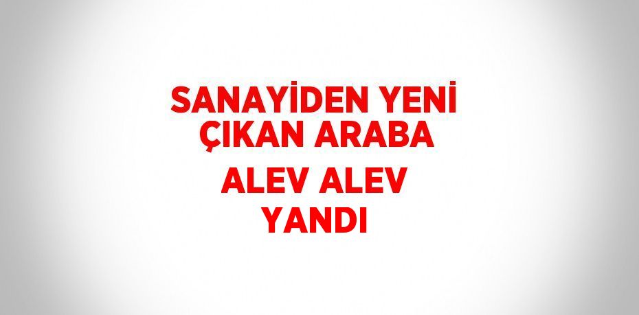 SANAYİDEN YENİ ÇIKAN ARABA ALEV ALEV YANDI