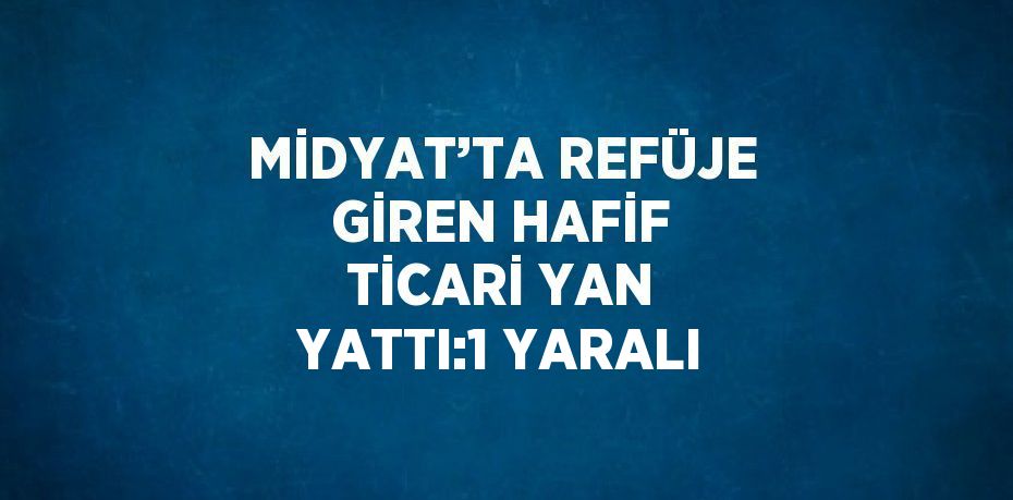 MİDYAT’TA REFÜJE GİREN HAFİF TİCARİ YAN YATTI:1 YARALI