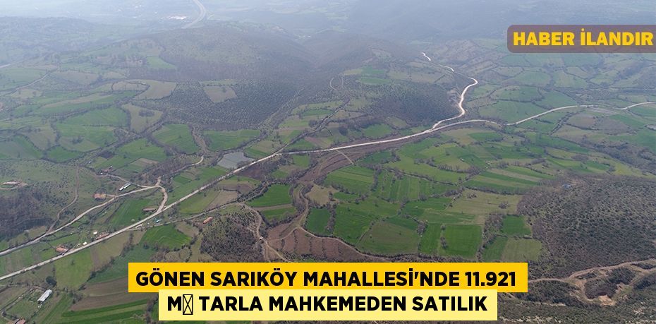 Gönen Sarıköy Mahallesi'nde 11.921 m² tarla mahkemeden satılık