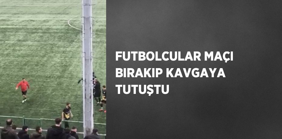 FUTBOLCULAR MAÇI BIRAKIP KAVGAYA TUTUŞTU