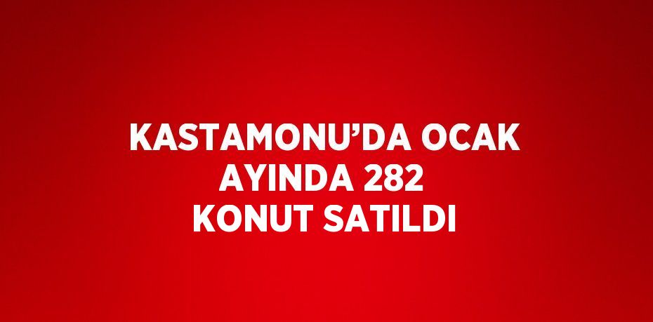 KASTAMONU’DA OCAK AYINDA 282 KONUT SATILDI