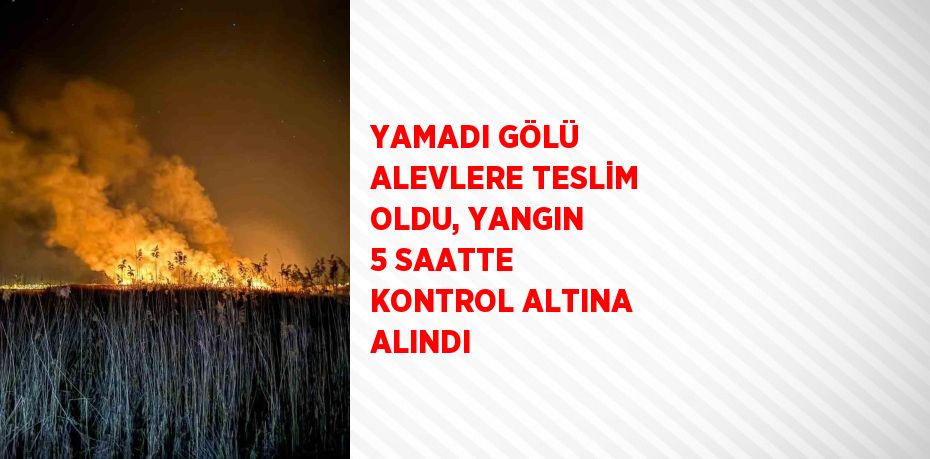 YAMADI GÖLÜ ALEVLERE TESLİM OLDU, YANGIN 5 SAATTE KONTROL ALTINA ALINDI