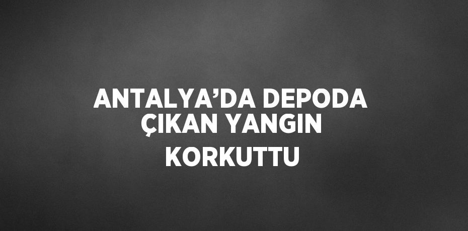 ANTALYA’DA DEPODA ÇIKAN YANGIN KORKUTTU