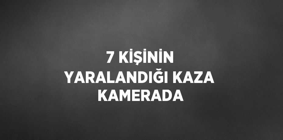 7 KİŞİNİN YARALANDIĞI KAZA KAMERADA