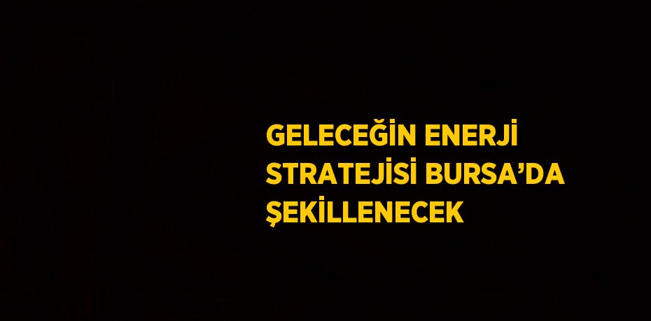 GELECEĞİN ENERJİ STRATEJİSİ BURSA’DA ŞEKİLLENECEK