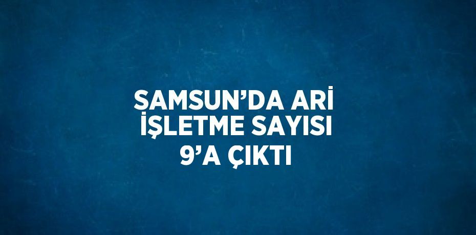 SAMSUN’DA ARİ İŞLETME SAYISI 9’A ÇIKTI