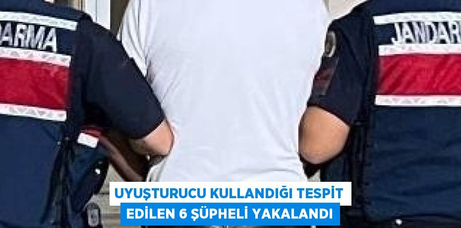 UYUŞTURUCU KULLANDIĞI TESPİT EDİLEN 6 ŞÜPHELİ YAKALANDI