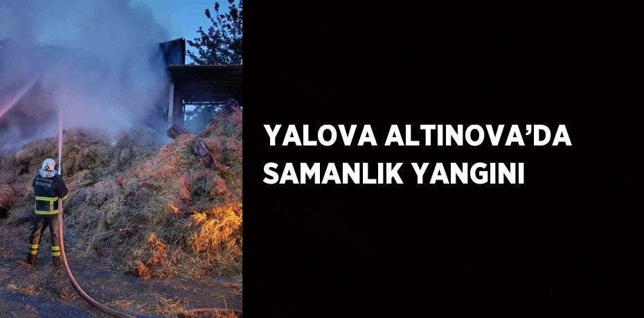 YALOVA ALTINOVA’DA SAMANLIK YANGINI