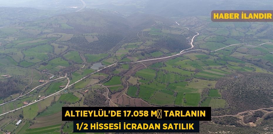 Altıeylül'de 17.058 m² tarlanın 1/2 hissesi icradan satılık