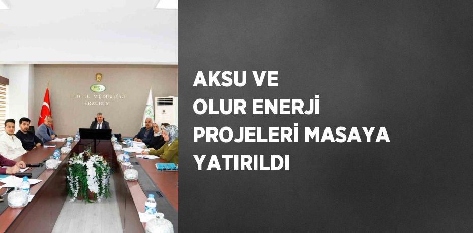 AKSU VE OLUR ENERJİ PROJELERİ MASAYA YATIRILDI